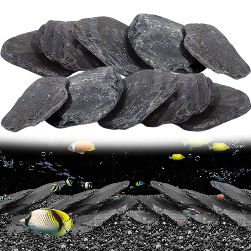 Planted Aquarium Hardscape - 500g/1000g Aquarium Slate Chips – Fish-Safe