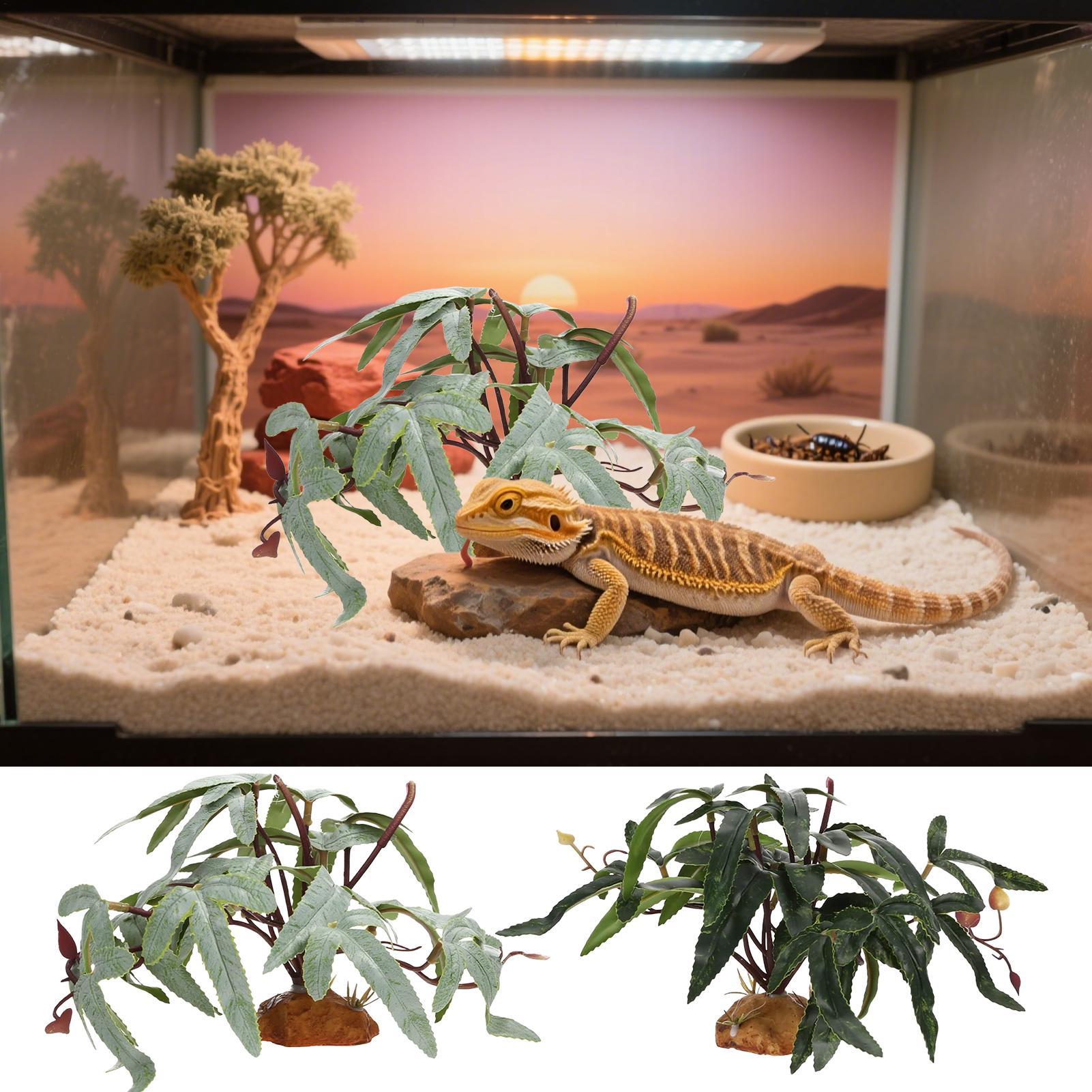 Fake Reptile Plants Snake Tank - Aquarium Planted Tank recension och pris