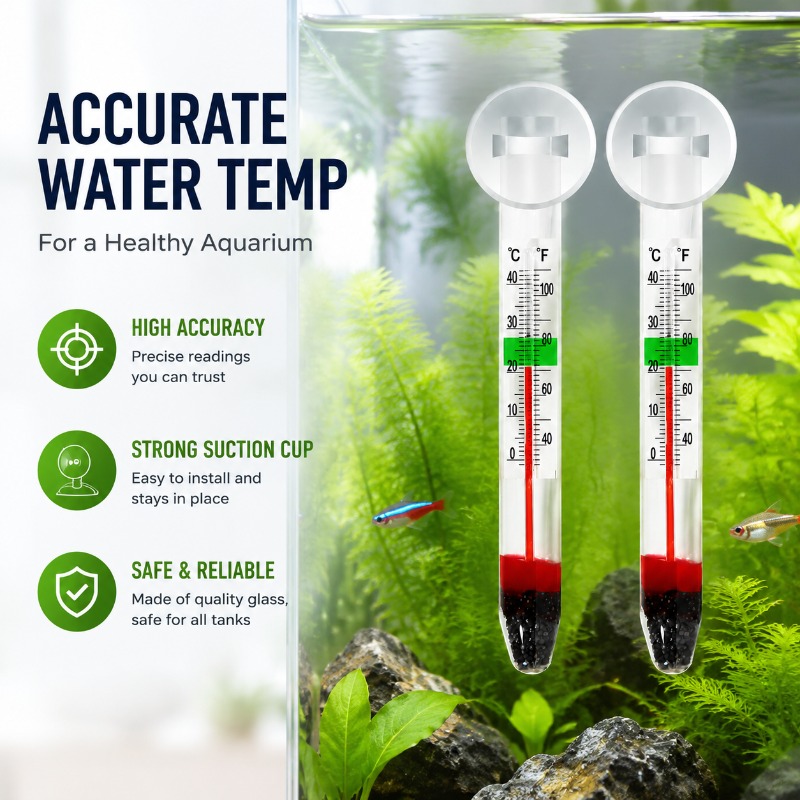 Aquarium Glass Thermometer wit - Planted Aquarium Water Temperature recension och pris