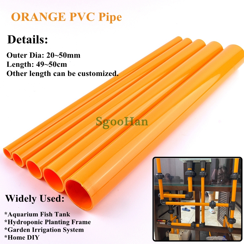 2pcs Orange OD 20~50mm PVC Pip - Planted Aquarium Youtube recension och pris