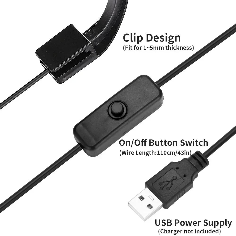 USB 5W Aquarium LED Lamp Clip  - Planted Aquarium Water Temperature recension och pris